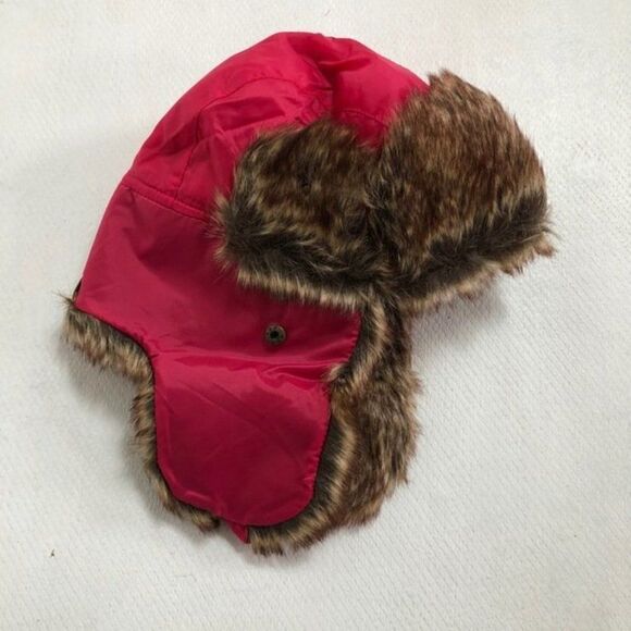 BASS PRO SHOP Winter Hat OS Youth Pink Trapper - Picture 1 of 4
